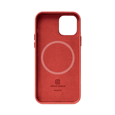 Crong Essential Cover Magnetic Apple iPhone 12 / iPhone 12 Pro MagSafe Hátlapvédő tok - Piros (CRG-ESSM-IP1261-RED)