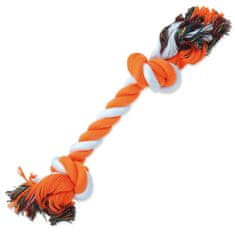 Dog Fantasy Knot DOG FANTASY pamut narancs és fehér 2 kanóc 30 cm 1 db