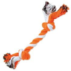 Dog Fantasy Knot DOG FANTASY pamut narancs és fehér 2 kanóc 25 cm 1 db