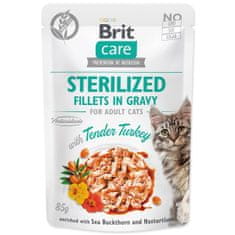 Brit BRIT Care Macska sterilizált filé mártásban, zsenge pulykával 85 g