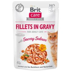 Brit BRIT Care Macskafilé mártásban sós lazaccal 85 g