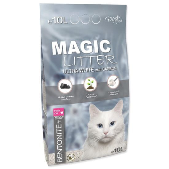 Magic cat Bentonit Ultra White szénnel 10 l