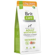 Brit  Care Dog Sustainable Felnőtt Felnőtt Közepes Fajták 12 + 2 kg