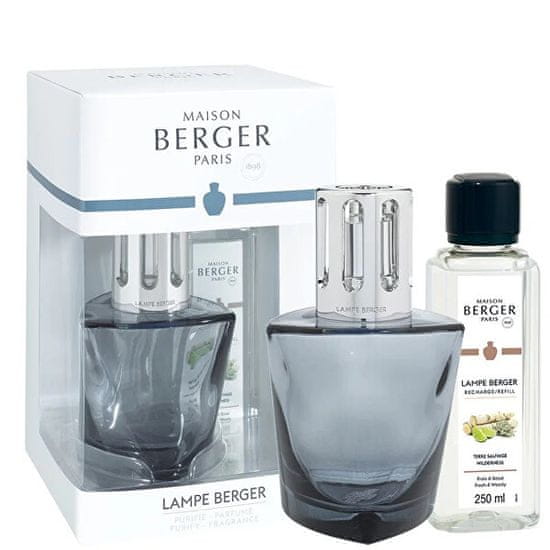 Maison Berger Paris Katalitikus lámpa ajándékcsomag Terra fekete + Vadon utántöltő 250 ml