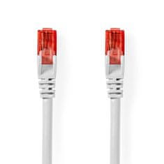 Nedis CAT6 hálózati kábel | RJ45 Férfi | RJ45 Férfi | U/UTP | 3,00 m | kerek | PVC | Fehér | Címke 