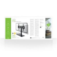 Nedis Fix TV asztali állvány | 32-65" | Maximális támogatott képernyőtömeg: 45 kg | Állítható előre rögzített magasságok | Acél / Edzett üveg | Fekete 