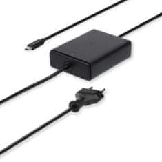 Nedis Notebook adapter | GaN | 45 W | 5/9/12/15/20 V DC | 2,25 / 2,33 / 2,92 / 3,0 A | Használható: Notebook / Smartphone / Tablet | Euro / Type-C (CEE 7/16) 