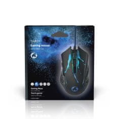 Nedis Gaming Mouse | Vezetékes | 1200 / 1800 / 2400 / 3600 dpi | Állítható DPI | Gombok száma: 6 | Programozható gombok | Jobbkezes | 1,50 m | VEZETTE 