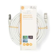 Nedis Cat 8.1 hálózati kábel | S/FTP | RJ45 Férfi | RJ45 Férfi | 10,0 m | kerek | LSZH | Fehér | Címke 