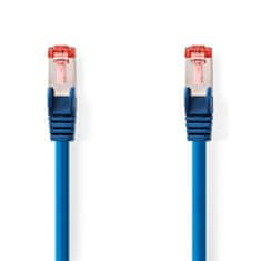 Nedis CAT6 hálózati kábel | RJ45 Férfi | RJ45 Férfi | S/FTP | 0,25 m | kerek | LSZH | Kék | Címke 