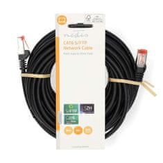 Nedis CAT6 hálózati kábel | RJ45 Férfi | RJ45 Férfi | S/FTP | 10,0 m | kerek | LSZH | Fekete | Címke 