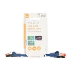 Nedis CAT6 hálózati kábel | RJ45 Férfi | RJ45 Férfi | S/FTP | 0,15 m | kerek | LSZH | Kék | Címke 