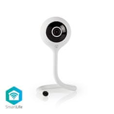 Nedis SmartLife beltéri kamera | Wi-Fi | Full HD 1080p | microSD (nem tartozék) / Cloud Storage (opcionális) | Mozgásérzékelővel | Night Vision | fehér 