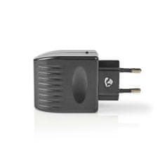 Nedis Eluttag Adapter | Euro / C típus (CEE 7/16) | 100 - 240 V AC 50/60 Hz | 12 V DC | 6 W | Strömadapter | 0,3 A | Svart | Plast 