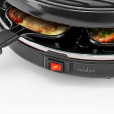 Nedis Gourmet / Raclette | Grill | 6 fő | Spatula | Tapadásmentes bevonat | Kerek 