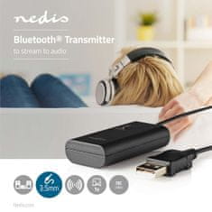 Nedis Bluetooth adó | Csatlakozási bemenet: 1x AUX / 1x USB | SBC | Akár 1 egység | Fekete 