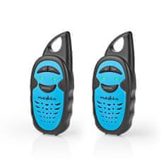 Nedis Walkie talkie készlet | 2 kézibeszélő | 3 km-ig | Frekvencia csatornák: 3 | PTT | Akár 3 óra | Kék fekete 