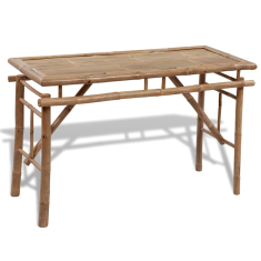 Vidaxl bambusz sörözőasztal 2 paddal 100 cm (41502)
