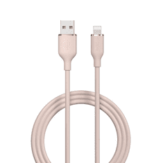 Devia USB töltő- és adatkábel, Lightning, 120 cm, 2400 mA, Jelly, EC630, rózsaszín (RS149467)