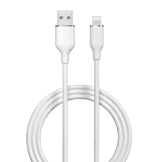 Devia USB töltő- és adatkábel, Lightning, 120 cm, 2400 mA, Jelly, EC630, fehér (G149478)