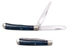 Cold Steel FL-TRPR-B TRAPPER BLUE zsebkés 2 pengével 8,4 cm, kék, csont