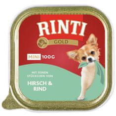 RINTI Tub RINTI Gold Mini Mini szarvas + marha 100 g