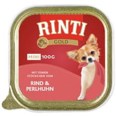 RINTI Tub RINTI Gold Mini marha + gyöngytyúk 100 g
