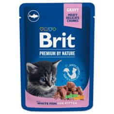 Brit BRIT Prémium darabok fehér hallal mártásban cicáknak 100 g