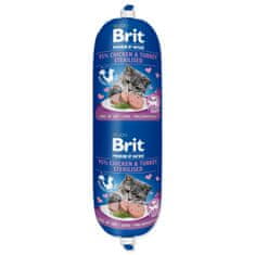 Brit BRIT Premium by Nature kolbász CAT csirke és pulyka sterilizált 180 g