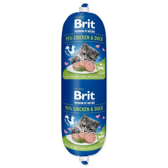 Brit BRIT Premium by Nature kolbász CAT csirke és kacsa 180 g