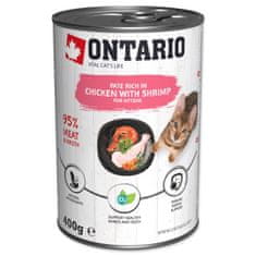 Ontario Cica csirkepástétom konzerv garnélarákkal 400 g