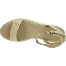 Tommy Hilfiger Szandál bézs 39 EU Linen With Gold Flatform