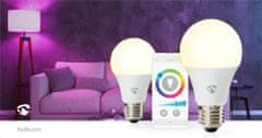 Nedis SmartLife színes villanykörte | Wi-Fi | E27 | 806 lm | 9 W | RGB / Melegtől hideg fehérig | 2700 - 6500 K | Android / IOS | Izzó | 2 db. 