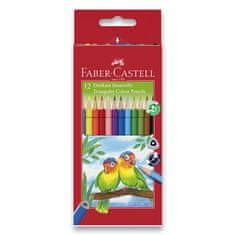 Faber-Castell háromszög alakú zsírkréták 12 szín + ceruzahegyező