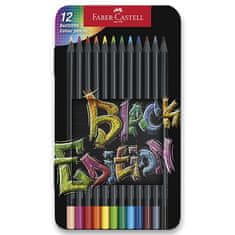 Faber-Castell Faber - Castel Black Edition zsírkréták ón dobozban 12 db