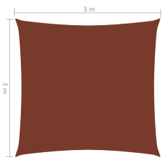 Vidaxl terrakotta négyzet alakú oxford-szövet napvitorla 3 x 3 m (135357)