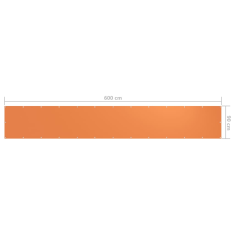 Vidaxl narancssárga oxford-szövet erkélyparaván 90 x 600 cm (135051)