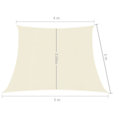Vidaxl krémszínű HDPE napvitorla 160 g/m² 4/5 x 3 m (311215)