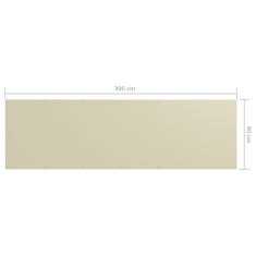 Vidaxl krémszínű oxford-szövet erkélynapellenző 90 x 300 cm (134952)