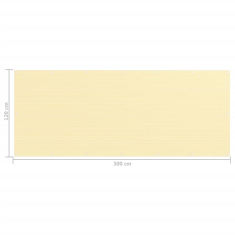 Vidaxl bézs színű HDPE erkélytakaró 120 x 300 cm (310916)