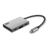 ACT USB-C Hub 3.2 4 portos ezüst (AC7070)