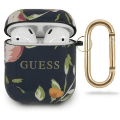 Guess Floral Apple Airpods 1/2 Tok - Fekete/Mintás (GUACA2TPUBKFL03)