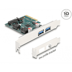 DELOCK 90106 2x külső USB-A 10Gbps port bővítő PCIe kártya (90106)