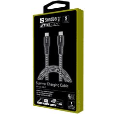 Sandberg 441-38 USB-C apa - USB-C apa Adat és töltőkábel (1m) (441-38)