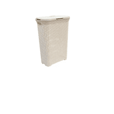 CURVER Natural Style Rattan hatású ruháskosár 40L - Krém (193010)