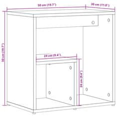 Vidaxl sonoma tölgy színű forgácslap kisasztal 50 x 30 x 50 cm 840559