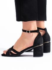 Amiatex Női szandál 108202 + Nőin zokni Gatta Calzino Strech, fekete, 40
