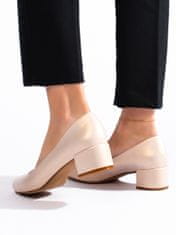 Amiatex Női körömcipő 108217 + Nőin zokni Gatta Calzino Strech, bézs és barna árnyalat, 38