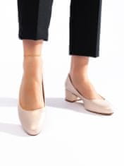 Amiatex Női körömcipő 108217 + Nőin zokni Gatta Calzino Strech, bézs és barna árnyalat, 38