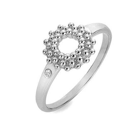 Hot Diamonds Gyönyörű ezüst gyűrű gyémánttal Blossom DR278